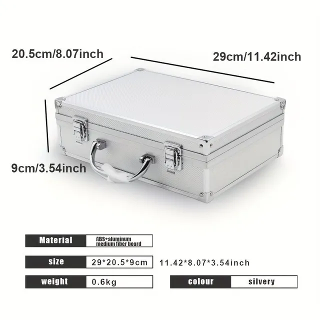 Universal aluminium box for tools, documents