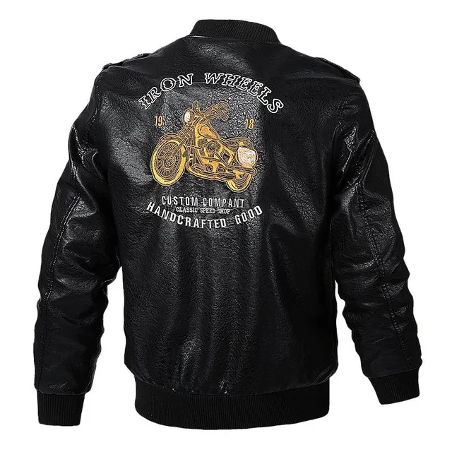 Przykład męskiej kurtki motocyklowej