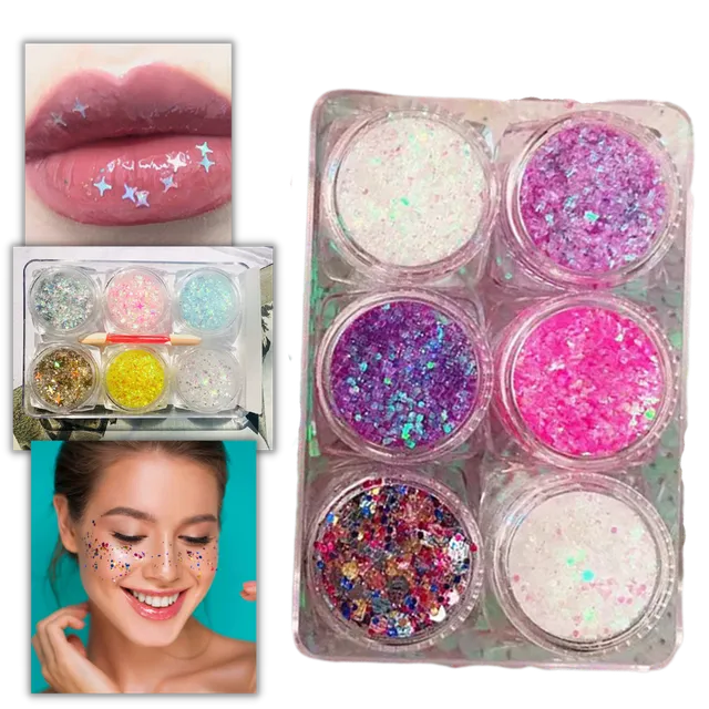 Face and body glitter set