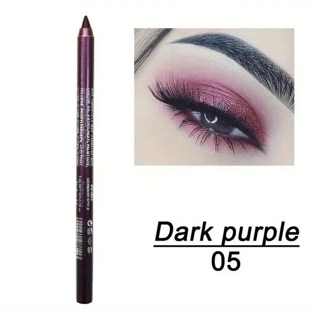 Waterproof pencil for coloured liners, shadows and lips - smudge-free