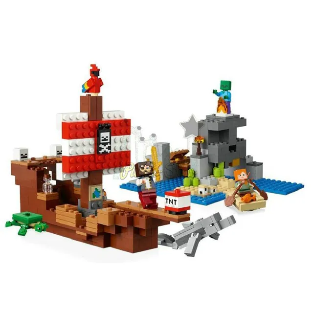 Building blocks Minecraft Adventure pirate ship