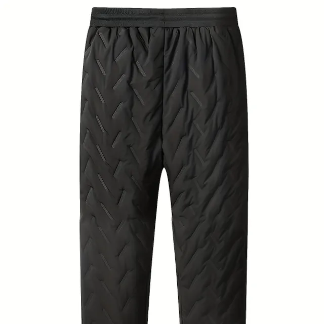 Male winter fleece pants with warm lining - Outdoor sports hiking pants, warm sweatpants