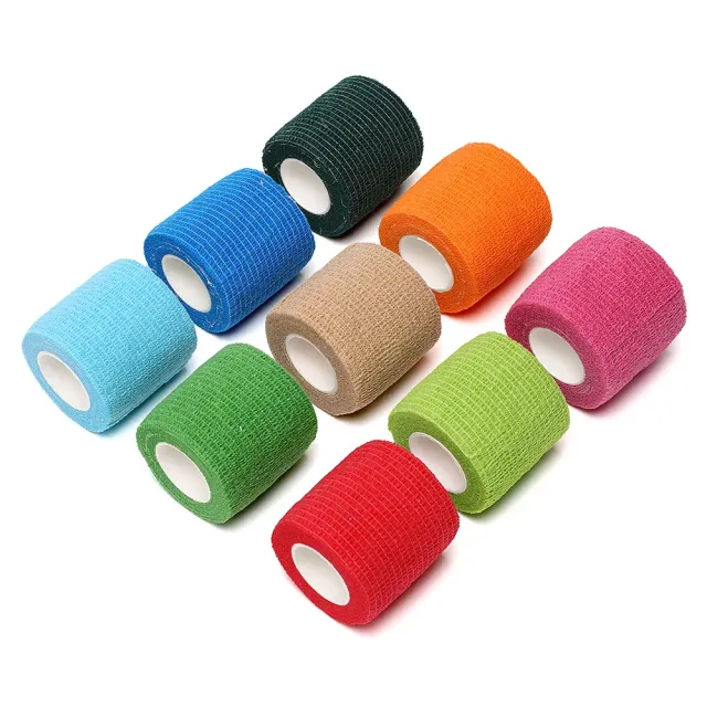 Bandă elastică colorată autoadezivă pentru protecția genunchilor, degetelor, gleznelor, palmelor și umerilor Elastoplast