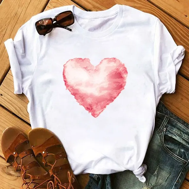 Tricou elegant pentru femei Hearts