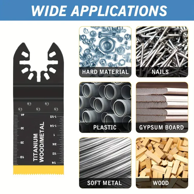 97 ks oscilačná sada pílových listov: Multifunkčné BIM listy pre drevo a kov + brúsny papier a rýchlo pôsobiaci súbor nožov - Kompatibilné s Dewalt, Ryobi, Milwaukee, Rockwell, Fein, Makita