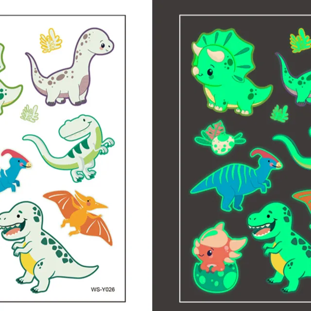 Temporary luminous tattoos for children