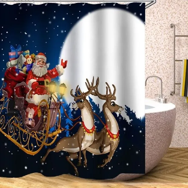 Christmas shower curtain C52