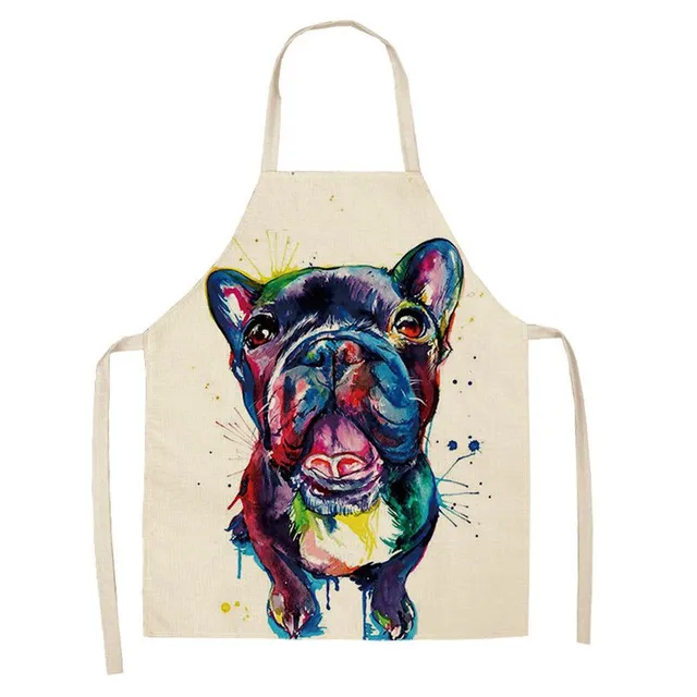 Kitchen apron with dog pattern