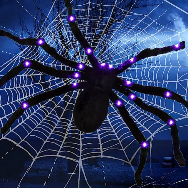 Scary gigantic spider with LED lights