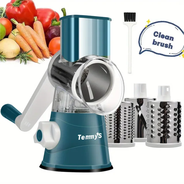 Universal Kitchen Strouhadlo and Chopper - Fast and Easy Preparation Fruit, Vegetables, Cheeses and Walnuts with Interchangeable Knives