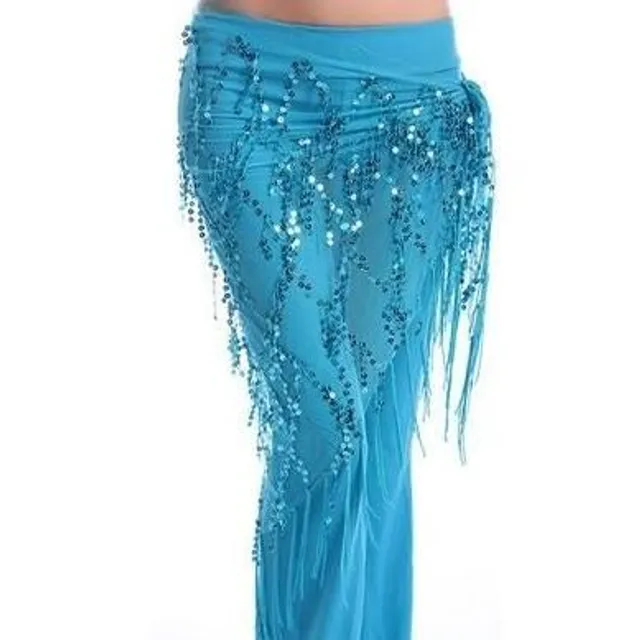 Belly dance scarf with glitter