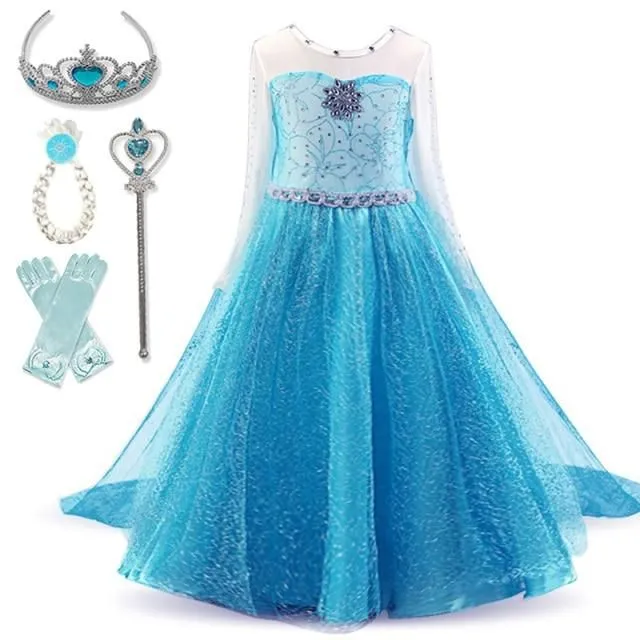 Girls Frozen Princess Costume