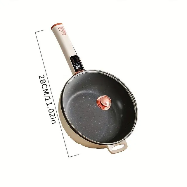 1pc 4L Non-sticky Electric Pan With Five Levels of Control Firepower