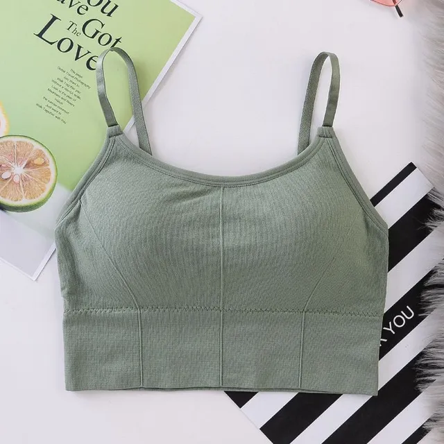 Women's breathable sports bra with narrow straps