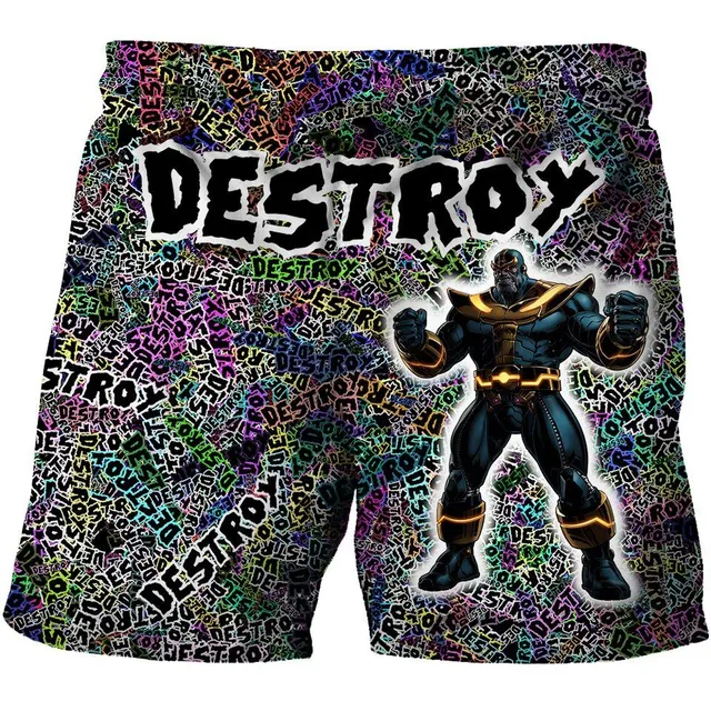 Pantaloni scurți moderni și confortabili pentru copii cu motivul preferat al supereroilor Marvel Berg