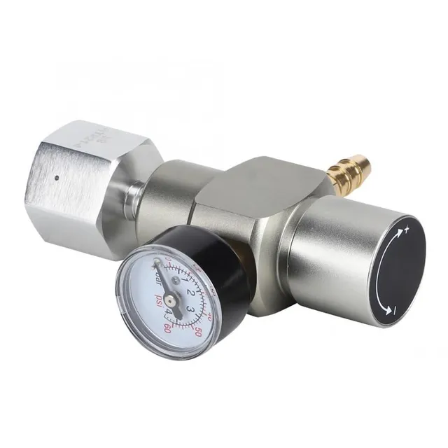 CO2 cylinder pressure regulator with adapter