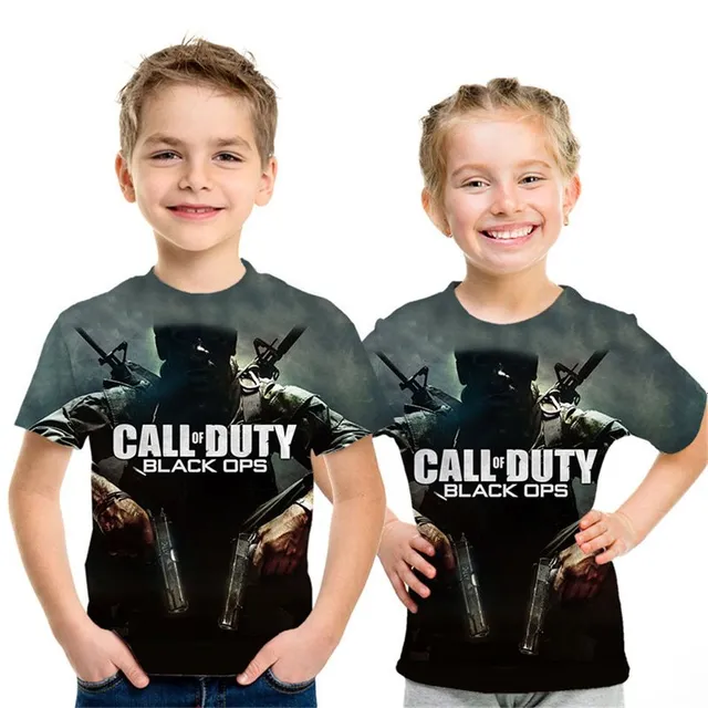 Baby T-shirt with cool 3D printing Call of Duty