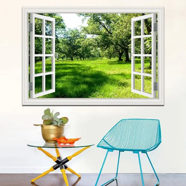 Wall Art 3D Sticker | Window, Landscape