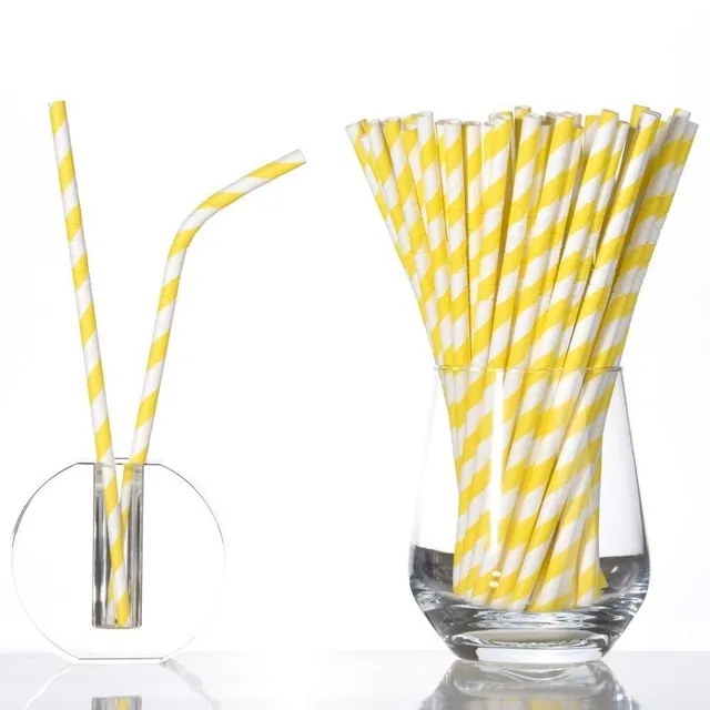 Paper straw 25 pcs C58