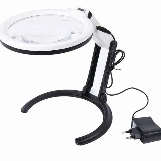 BST Magnifying table magnifying magnifying glass with 12LED lights