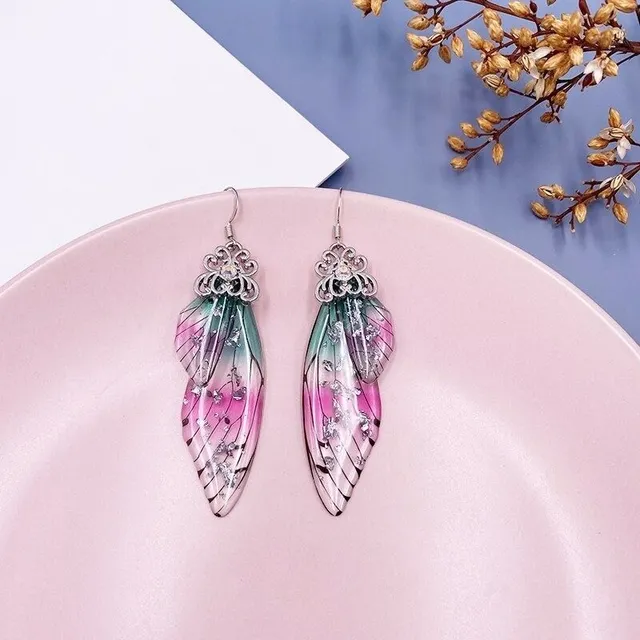 Women's dangle earrings wings Jeanice