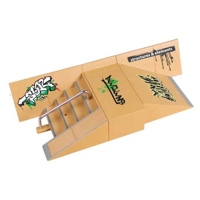 Modern mini ramp for fingerskating