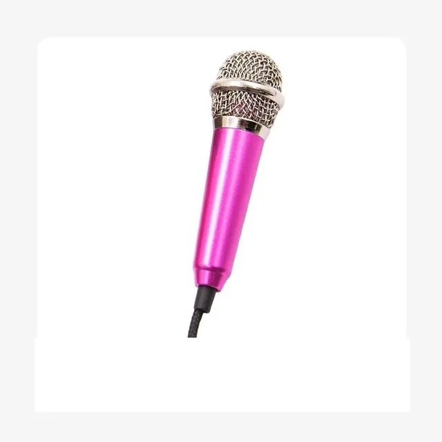 Miniautirní praktický jednobarevný mikrofon s 3.5mm kabelem - různé barvy