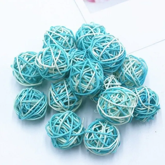 Decorative rattan balls 10 pcs