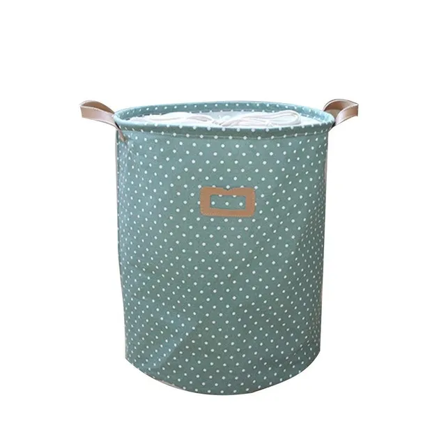 Laundry basket with polka dots