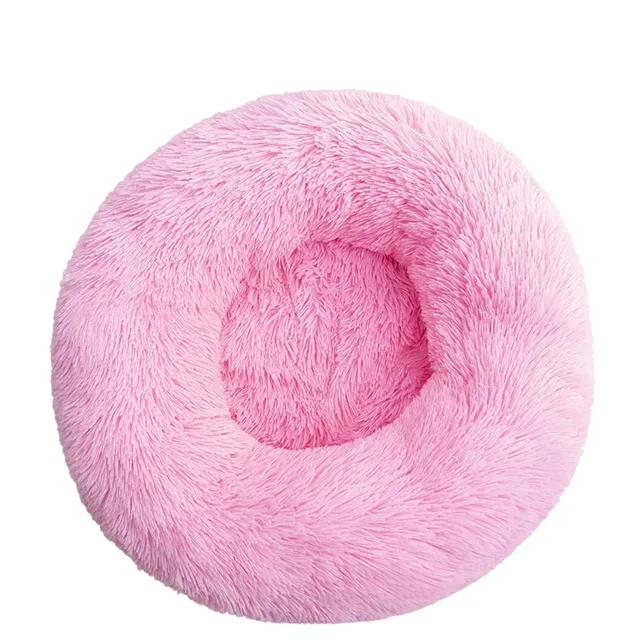 Round hairy bed for dogs and cats 40 cm