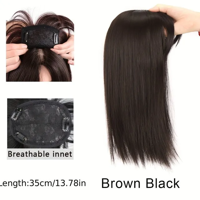 Half wig made of artificial hair for women with thinning hair - Hair Topper