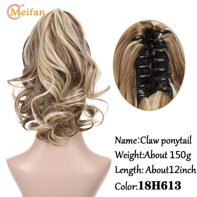 Rövid Wavy Claw Conytail Clip A haj kiterjesztései Fekete Barna Pony Tail Clip In Hair Tail Natural Fake Hair Extensions