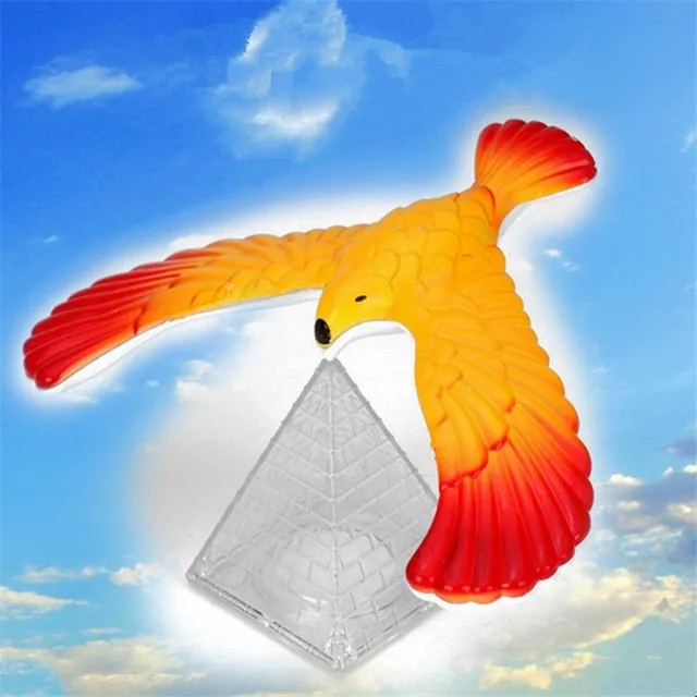 Magical balance toy in the shape of an eagle holding on its beak - random color Lubosh