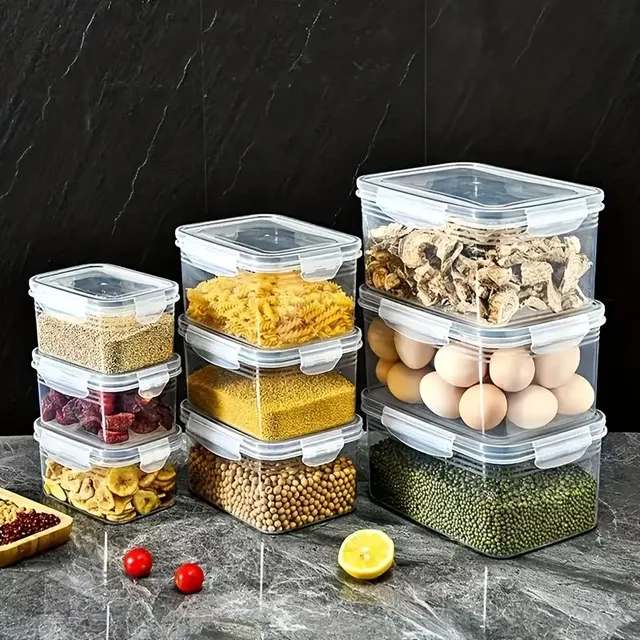 Storage boxes with drain for fruit and vegetables in the fridge - Keeps fresh, BPA Free