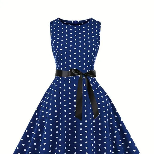 Women's retro summer dress with polka dots