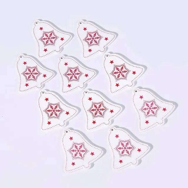 Wooden Christmas decorations - 10 pcs