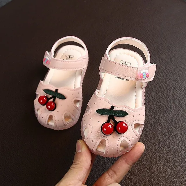 Children's summer sandals with cherries