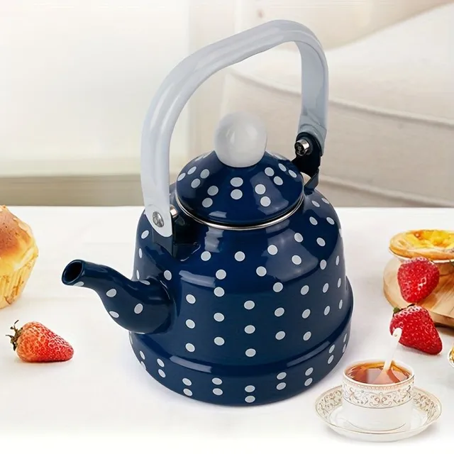 1 Piece Enamel Kettle, 1,1 L, Tea Pot, Coffee maker