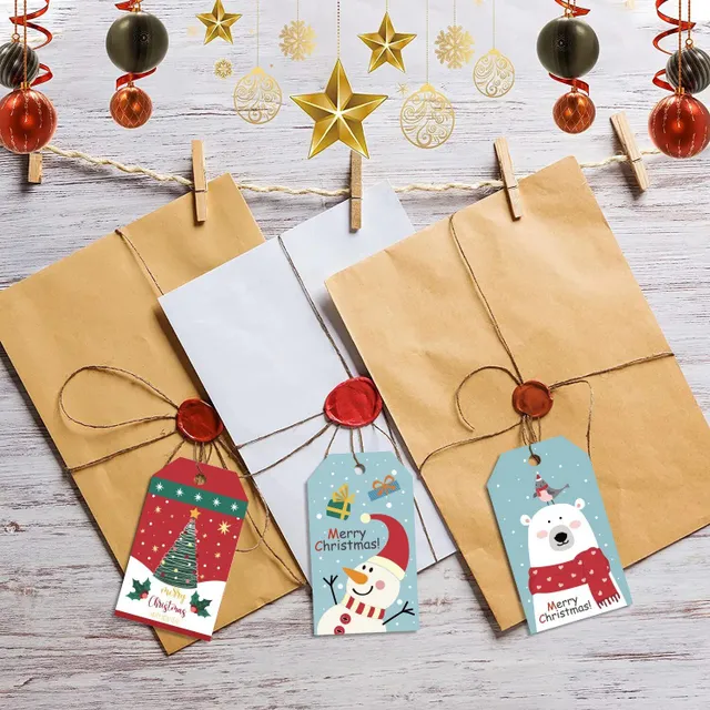 50 ks roztomilých vánočních kartiček na dárky