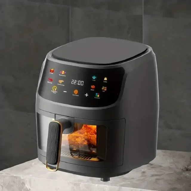 Large hot air fryer with color touch screen