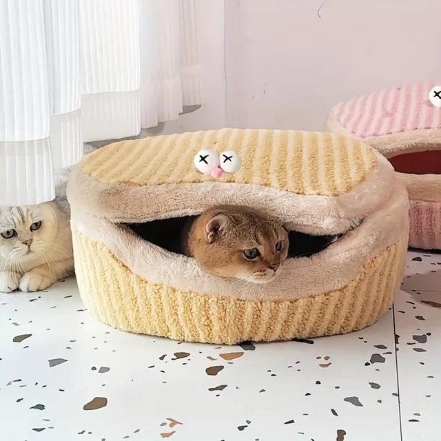 Měkké A Pohodlné Pelíšek Pro Kočky, Kulaté S Kapucí