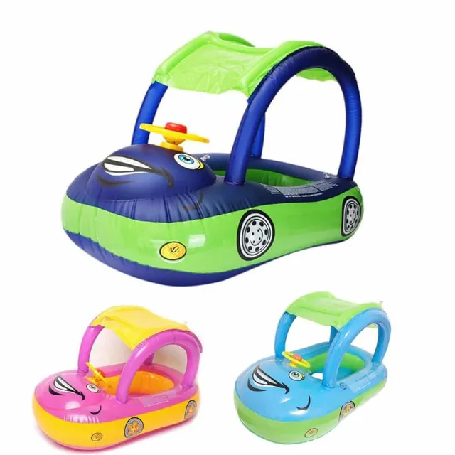 Children's Inflatable Ring/Boat with Steering Wheel for Small Children © Car