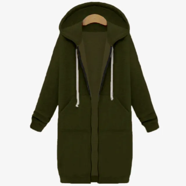 Women's hoodie with long zipper