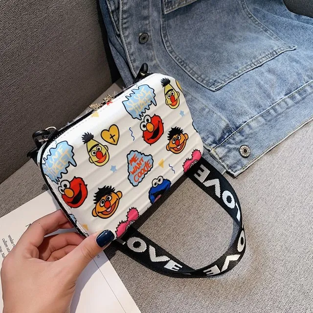 Cute fashionable lady mini purse with Elmo printing