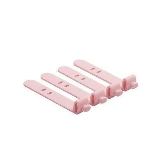 Organizator minimalist din silicon clasic, unicolor, împotriva încurcării cablurilor, set de 4 bucăți