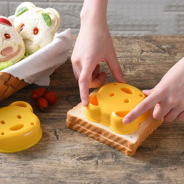 Baby sandwich form in the shape of a teddy bear, car or bunny for fun and tasty food