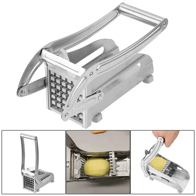 Nerezový zemiakový krájač a štiepky - multifunkčný nástroj pre jednoduché a rýchle rezanie zemiakov