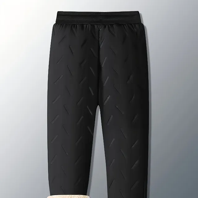 Male winter fleece pants with warm lining - Outdoor sports hiking pants, warm sweatpants