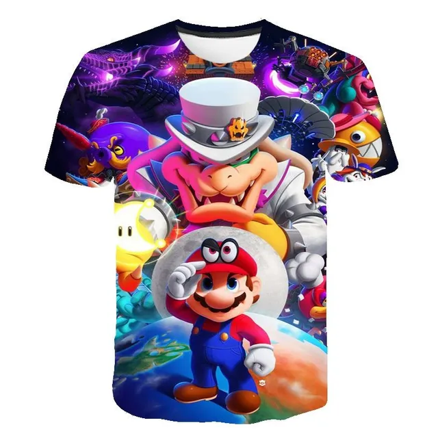 Tricou pentru copii cu design trendy cu Super Mario