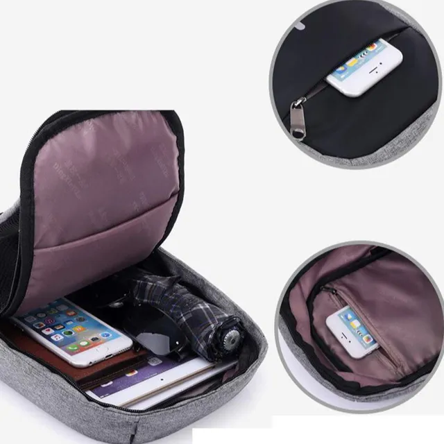 Stylish men's travel bag over USB shoulder